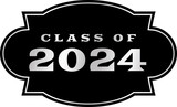 Fototapeta Tęcza - Class of 2024 Graduation Emblem Illustration