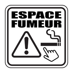 Sticker - Logo espace fumeur.