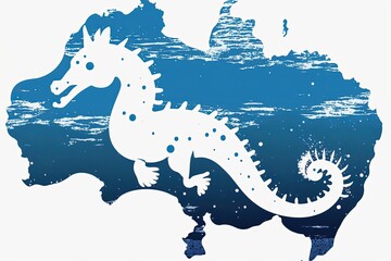 Sticker - Australian white Sydney seahorses are critically endangered. Generative AI