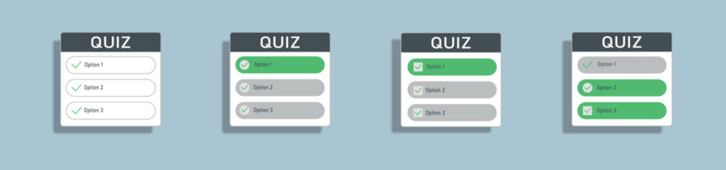 Quiz guess social media sticker icon in flat style. Template of quiz. Help button sign business concept. Social media elements stories stickers, web, app, ui. 
 Vector. Isolated transparent