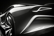 Background Banner Featuring A Close Up Of A Contemporary Luxury Automobile. Image Of A Flashy, High Priced Car. Generative AI
