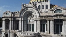 A Drone Footage Video Of The Palace Of Fine Arts In Mexico City, Art And Culture Visit Mexico City, Historic Center In Spring Season