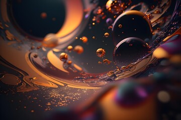 Wall Mural - Illustration realistic galaxy background made with generative AI