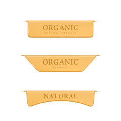 Wall Mural - set of organic and natural banner. organic label wood texture. badge for natural product e-commerce 