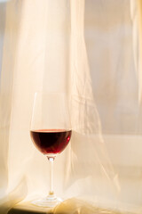 Canvas Print - red wine in a glass