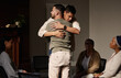 © Courtney/peopleimages.com - Men, support group hug and therapy counseling for drug abuse and mental health problem. Empathy, psychology workshop and therapy session together in a circle for team building with care and help