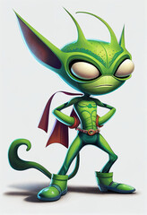 Wall Mural - Alien cartoon character