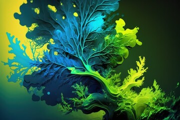 Poster - Concern for the Natural World, Ecology, and the Color Green. Generative AI