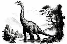 A Member Of The Sauropod Family, Brachiosaurus Was One Of The Largest And Most Well Known Dinosaurs Ever. Its Time Period Of Existence Is Late In The Jurassic Era. Exposed To The Elements While Standi
