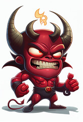 Wall Mural - devil superhero cartoon character