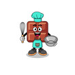 © Ummu - Illustration of chocolate bar as a bakery chef