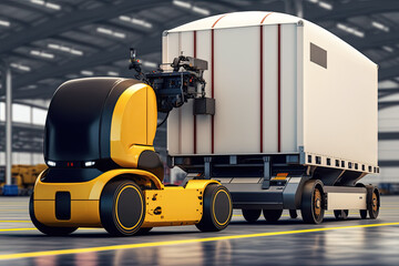 Producing and maintaining logistics systems with a robotic arm, assisted by an automated guided vehicle (AGV),. Generative AI