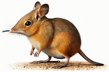 Wall Mural - One of the 17 species of elephant shrew, the black and rufous elephant shrew (Rhynchocyon petersi), is also known as the black and rufous sengi or the Zanj elephant shrew. Generative AI