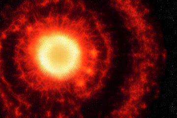 Wall Mural - supernova star explodes in outer space. generative artificial intelligence.