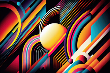 Wall Mural - Abstract modern colorful background wallpaper design (Generative AI)