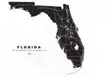 Florida Map Vector Poster Flyer	