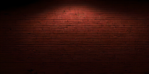 Wall Mural - brick wall and floor, copy space for text, illustration, Generative, AI