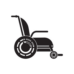 Sticker - Simple wheelchair symbol icon,illustration design template.