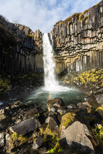 Svartifoss Waterfall In Iceland.