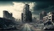 The Last Stand: A View of a City Defiant Against Disaster, AI generative