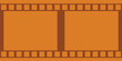 orange background with brown photo cliche motif frame