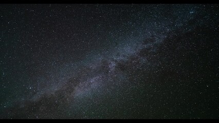Wall Mural - 4K Milky Way Beautiful Clear Starry Night Sky Astro Galaxy Universe Time Lapse