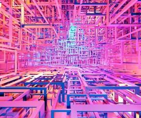 Wall Mural - background with circuit board