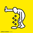 © studio uguisu - シンプルな人間のアイコンシリーズ　「嘔吐する人」