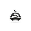 © bigpa - cheesecake icon on white background