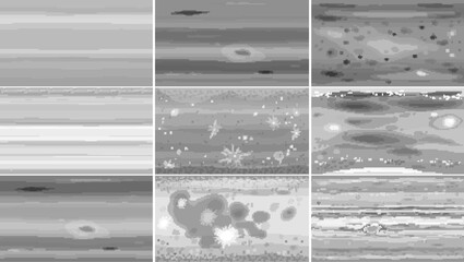 Wall Mural - different planet textures set