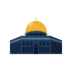 Wall Mural - Vector hand drawn flat design al aqsa illustration