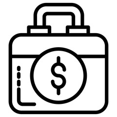 Sticker - briefcase money icon