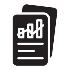 market analysis glyph icon