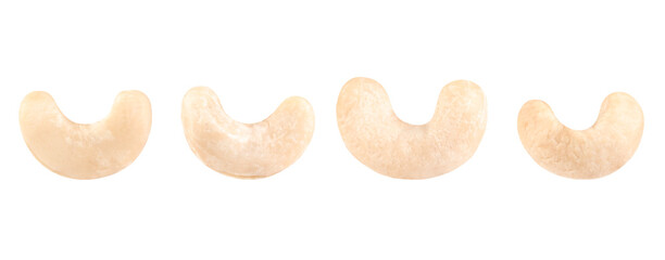 Sticker - Set of cashew nuts isolated on a transparent background.
