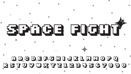 Aufkleber - The 90s 80s GAMES TITLE -  editable font effect, editable text effect vector.