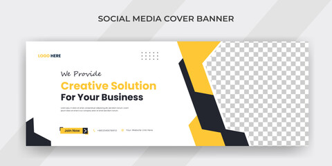 Creative business Corporate Digital marketing agency webinar social media post facebook cover web banner template