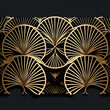 © Anwar - Art Deco Pattern. Seamless Gold and black background. Geometric design