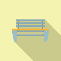 Canvas Print - Relax bench icon flat vector. Sofa design. Vacation life