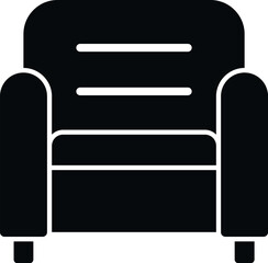 Poster - Home sofa icon simple vector. Interior relax. Seat style