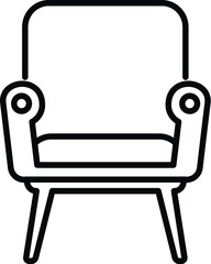 Poster - Relax armchair icon outline vector. Interior furniture. Luxury design