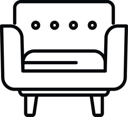Poster - Relax armchair icon outline vector. Furniture chair. Travel holiday