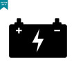 accumulator icon, car battery icon in trendy flat design