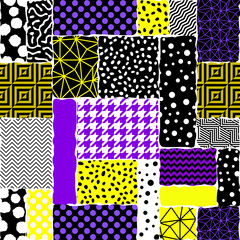 Leinwandbilder - Seamless vector pattern. Abstract square texture