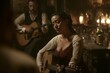 The Soulful Sounds of Fado: An Authentic Performance in a Lisbon, Portugal Tavern AI Generative