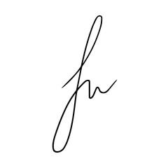 Poster - Vector signature. Autograph hand drawn. Scrawl signature. Handwritten autograph. Handwriting scribble by pen. Written black sign isolated on white background. Writing sketch. Write scribbles line