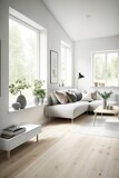 Fototapeta  - Modern interior. scandinavian style, Generative AI