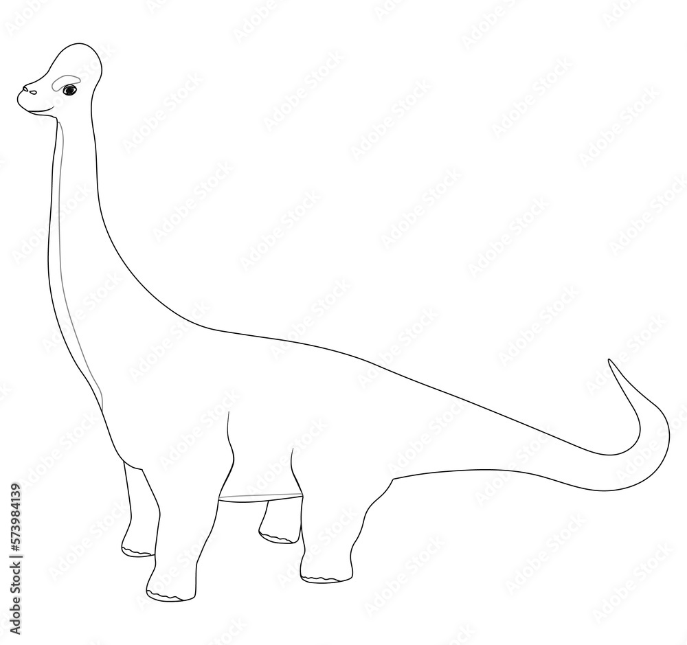 kids' coloring pages for hand drawing with cute dinosaur Stock ...