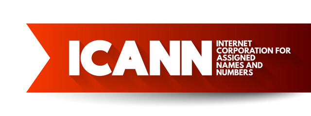Poster - icann - internet corporation for assigned names and numbers acronym, technology concept background