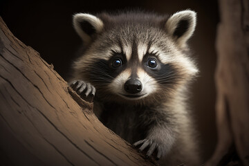 Cute raccoon Portrait