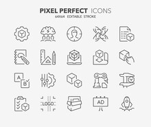 Product Development Thin Line Icons